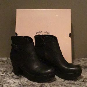 Kork-Ease Black Leather Bootie